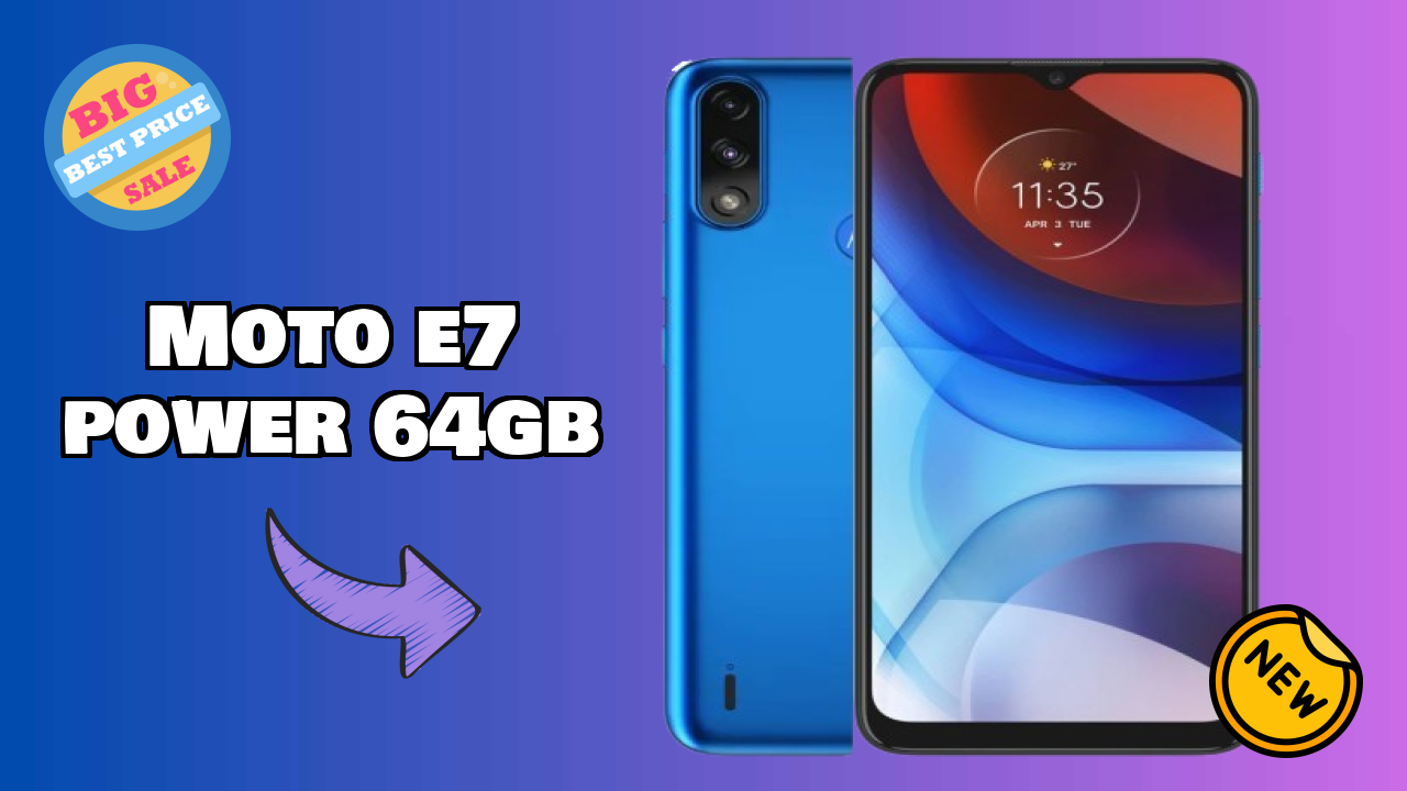Moto E7 Power 64GB Display Technology: 6.5 Inches (16.51 Cm) Screen